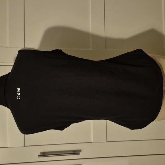 Nivo 1/4 Zip Black Yellow White Fitted Collared Sports Shirt Sz Medium - Picture 4 of 5